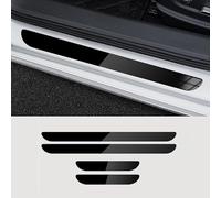 4 Pièces Voiture Acier Inoxydable Seuil Porte Plaques pour Honda Civic XI/11 | AB Bj.2021, Protections de seuil de Porte de Voiture en Acier Inoxydable(Black-1)