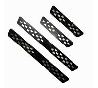 4 Pièces Voiture Barres De Seuil Porte Acier Inoxydable pour Skoda KAMIQ 2018-2021, Pédale Seuils Plaque Couvercle Accessoires Décoratifs,Carbon Fiber Black