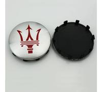 4 Pièces Voiture Cache-Moyeux pour Maserati Ghibli Levante Quattroporte GC GTS GT S SQ4 Modena Q4 59.5mm, Roue Moyeu Enjoliveur Jante Capuchons Enjoliveurs de Roue Bouchon Enjoliveur Capuchons