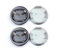 4 Pièces Voiture Cache Moyeux pour Mazda MX5 MX30 CX30 CX5 CX50 60mm,Capuchons Centre Roue Moyeu Enjoliveur Prévention Liquides Jantes Enjoliveurs Accessoires