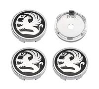 4 Pièces Voiture Cache Moyeux pour Opel Vauxhall Astra k 56mm,Capuchon Central Voiture Couvre Cache Moyeu Décoration Remplacement Roue Moyeu Accessoires,Black