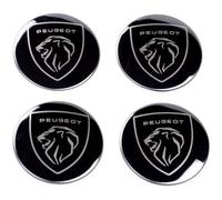 4 Pièces Voiture Cache Moyeux pour Peugeot All Models 60 mm,Capuchons Centre Roue Moyeu Enjoliveur Prévention Liquides Jantes Enjoliveurs Accessoires