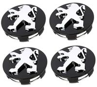 4 Pièces Voiture Cache Moyeux pour Peugeot Partner 2023 2022 2021 2020 2019,Capuchons Centre Roue Moyeu Enjoliveur Prévention Liquides Jantes Enjoliveurs Accessoires,Black