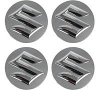 4 Pièces Voiture Cache Moyeux pour Suzuki Grand Vitara 2022 2023 54mm,Capuchon Central Voiture Couvre Cache Moyeu Décoration Remplacement Roue Moyeu Accessoires,Silver