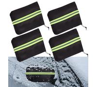 4 Pièces Voiture Côté Miroir Neige, Housse par Temps Froid, Protection Latéral Rétroviseur, Couverture de Vue Arrière Extérieure