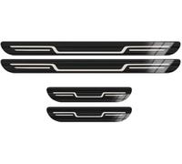 4 PièCes Voiture Plinthes pour Safrane Sandero Scala Grand Scenic Scenic Talisman, Protecteur Seuil Porte AntidéRapant Anti-Usure Matériau en Acier Inoxydable,Black