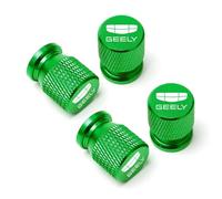 4 Pièces Voitures Bouchons de Valve Pneu,pour Geely Atlas Coolray Emgrand EC7 EC8 X7 EX7 CK2 NL3 GC9 Résistant l'eau Poussière Résistants Corrosion Capuchon de Valve Pièces,Green