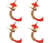 4 Pièces WU Lou Feng Shui pièces Chinoises de la Chance pièces de Feng Shui Nœud Chinois et Monnaie Porte-Bonheur en Forme Monnaie