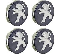 4 Pièces x 60mm Cache Moyeu Centre de Roue pour Peugeot 3008 307 408 508 308 4008 5008, Plastique ABS Cache Moyeu Bouchon de Jante Accessoires pour Voitures