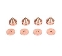 4 pieds d’isolation pour haut-parleurs, tapis d’isolation pour pointes d’amplificateur pour platine et caisson de basses, plaquettes d’absorption des vibrations en alliage d’alumin (Or Rose)