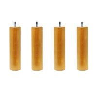 4 pieds de lit cylindriques 20 cm vernis naturel hêtre massif