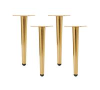 4 Pieds de Meuble, Accessoires D'Ameublement de Quincaillerie, Conique Droit Pieds de Support De Meubles en MéTal Pied de Canapé Pieds D'Armoire Pieds de Table Pied de Lit,Doré(38cm)