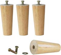 4 Pieds de meubles en bois massif, boulon M8, pieds d'armoire TV, chaises de canapé, fauteuils, lits, canapés, armoires, meubles de bureau, bois naturel, 14,5 cm