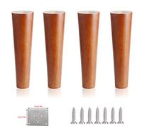 4 Pieds de Meubles en Bois Massif,Ronds,pour canapé,Banc ou Fauteuil. | Pied de table de cuisine vertical de rechange,pour lit,armoire,chaise,meuble TV,pouf,canapé deux places,25cm/9,8 pouces