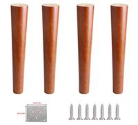 4 Pieds de Meubles en Bois Massif,Ronds,pour canapé,Banc ou Fauteuil. | Pied de table de cuisine vertical de rechange,pour lit,armoire,chaise,meuble TV,pouf,canapé deux places,70cm/27,56 po