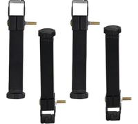 4 Pieds De Meubles en Métal, Pied De Tube De Serrage à Hauteur Réglable, Pieds De Table élévatrice De Lit Carré en Acier, Remplacement De Bricolage, 30cm/12in