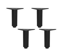 4 Pieds de Meubles Réglables En Alliage D'Alumipour Canapé, Armoire Ou Lit, Pieds de Remplacement Noirs À Monter Soi-Même Avec Vis de Fixation, 6-30 Cm (30 Cm (11,8 Po))/15Cm(5.9In)