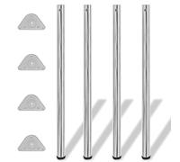 4 Pieds de remplacement de table Noir à hauteur réglable 1100 mm vidaXL