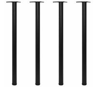 4 Pieds de remplacement de table Noir à hauteur réglable 1100 mm vidaXL