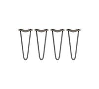 4 Pieds de Table en Epingle à Cheveux - 30,5cm- 2 Tiges - 12mm