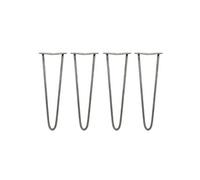 4 Pieds de Table en Epingle à Cheveux - 40,6cm - 2 Tiges - 10mm