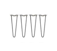 4 Pieds de Table en Epingle à Cheveux - 40,6cm - 2 Tiges - 12mm