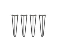 4 Pieds de Table en Epingle à Cheveux - 40,6cm - 3 Tiges - 12mm