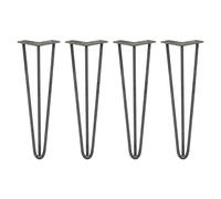 4 Pieds de Table en Épingle à Cheveux 40,6cm 3 Tiges en Acier, Épaisseur 10mm