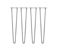 4 Pieds de Table en Epingle à Cheveux - 71cm - 2 Tiges - 10mm