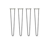 4 Pieds de Table en Epingle à Cheveux - 71cm - 2 Tiges - 12mm