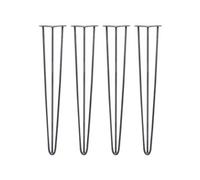 4 Pieds de Table en Epingle à Cheveux - 71cm - 3 Tiges - 10mm