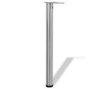 4 Pieds De Table Réglables En Hauteur 710 Mm Nickel Brossé - Vidaxl Multicolore