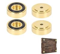 4 pieds en laiton avec coussinets de protection pour l'installation sur planches à découper, plats de service et projets d'artisanat en bois