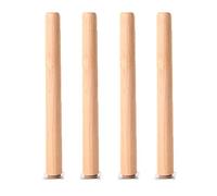 4 Pieds Pour Meubles En Bois Verticale Pattes De Remplacement de Table Basse Forme Ronde Jambes Pour Canapé Meuble Tv Table à Manger,Avec Plaque de Montage et Vis(65cm)