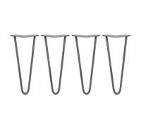 4 Pieds Table en Épingle à Cheveux SkiSki Legs 30,5cm Acier Naturel 2 Tiges 10mm