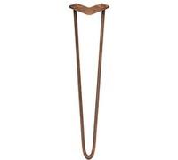 4 Pieds Table en Épingle à Cheveux SkiSki Legs 30,5cm Acier Naturel 2 Tiges 12mm Cuivre G