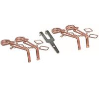 4 Pièges à Taupes Type Putange - Cuivré Ø 6 mm, avec Détentes, Chaînettes et Clé de Tension | Qualité Supérieure