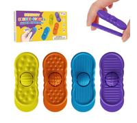 4 Pierres Sensorielles en Silicone Doux Jouet Antistress Tactile aux Formes Uniques pour Gestion du Stress et Apaisement - Enfants & Adultes