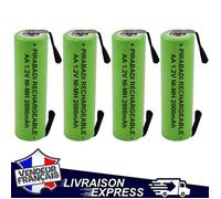 4 PILE ACCU RECHARGEABLE 2000mAh 1.2V NI-MH AA LR06 PÂTE BROCHE A SOUDER