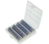 4 piles AA Panasonic Eneloop rechargeables 2000mAh avec boîtier de rangement