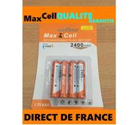 4 Piles AAA 2400mAh Rechargeable Mignon LR6 1.2V Ni-Mh TRES PUISSANT - DE FRANCE