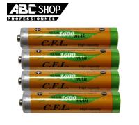 4 PILES AAA ACCUS RECHARGEABLE MIGNON 1600mAh Ni-MH 1,2V LR03 R03 R3 H03 H3 RC3