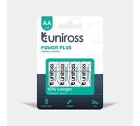 4 Piles Alcalines AA / LR6 Uniross Power Plus