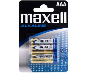 4 Piles Alcalines AAA / LR03 Maxell Alkaline