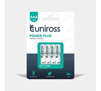 4 Piles Alcalines AAA / LR03 Uniross Power Plus
