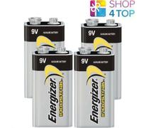 4 Piles Alkalines Energizer 6LR61 9V Industrie E Bloc 6AM6 MN1604 EN22 NEU