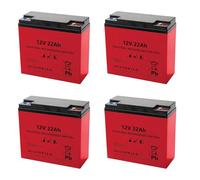 4 piles au plomb scellées 12 V 48 V 22 Ah hermétique, pour véhicules, scooters, poussettes, voiturettes de golf, sans entretien, longue durée de vie, cycle profond, AGM sans entretien, VRLA