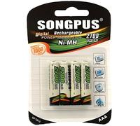 4 Piles Batteries Rechargeables AAA LR03 LR3 2700 mAh 1,2V Accu Ni-MH