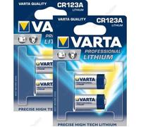 4 Piles CR123A Photo VARTA 3V Lithium
