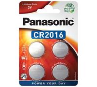4 Piles CR2016 Panasonic Bouton Lithium 3V